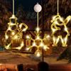 Bigqin Luci Ventosa Natale, Lampada a Ventosa Per Natale Per Finestra Decorazioni Natalizie 3 PCS（Fiocco di neve + Pupazzo di neve + Vecchio）