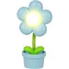 Dudùu Puppy Flower - Mini Lampada da Tavolo Pieghevole a LED, Luce Calda, Tascabile, per Lettura, Comodino o Scrivania, forma di Fiore (Celeste)