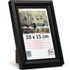 3-B - Cornice portafoto modello Mori in nero - 10 x 15 cm - con vetro acrilico