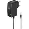 goobay Alimentatore di rete universale, 12 V/7,2 W, 0,6 A, con spina DC 5,5 mm x 2,5 mm, per TV Box, router, striscia LED, videocamera/1,8 m, 64974