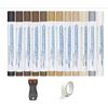 Starvortex 12 Colori Kit Riparazione Parquet, Pennarello Ritocco Legno Contenente Raschietto per Riparazione Graffi, Macchie, buchi, Set di Stucco per Tutti i Tipi di Mobili in Legno, Laminato, Piastrelle