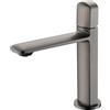 LNXGJJ Rubinetto Lavello Cucina Grigio, Miscelatore Lavabo Bagno, Rubinetto Lavandino Bagno Con Altezza Del Beccuccio Di 131 Mm, Acqua Calda E Fredda Regolabile, Ottone