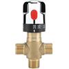 Tissting Valvola Miscelatrice Termostatica G1/2 - Regolazione Temperatura Acqua per Doccia, Bidet, Lavabo, Cucina, 38-42°C, Facile Installazione, Ottone Resistente, Applicazioni Multiple