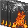 SHUIYUE 4 tappetini ignifughi per saldatura, 30 x 20 x 0,5 cm, in feltro di carbonio, resistenti al fuoco, isolamento termico fino a 800 °C, tessuto ignifugo, per grill, stufa, pozzo di saldatura