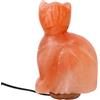 Home Living Lampada di Sale con Base in Legno Gatto