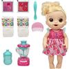 Baby Alive Hasbro E6943 Doll- Magical Mixer Blonde Baby Doll- Strawberry Shake with Blender Accessories- Drinks, Wets & Eats- Nuturing dolls and toys for kids, girls, boys- Ages 3+