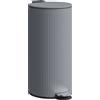 HOMCOM Bidone della Spazzatura 30 L con Coperchio Softclose e Pedale, Contenitore Interno in Metallo, Grigio, 36 x 30 x 60,5 cm | Aosom Italy