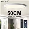 MARPOU Lampada da soffitto a LED grande da 50 cm con telecomando Smart APP Lampada da soffitto ultrasottile per camera da letto e soggiorno