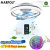 MARPOU Ventilatore da soffitto Luci 90W Ventilatore oscillante a 7 pale Ventilatore da soffitto moderno con luce a LED Lampada da ventilatore a LED per ristorante con telecomando
