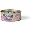 Monge Gatto Natural Pollo e Prosciutto 80g Lattina