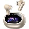 TOZO NC20 Pro Cuffie Bluetooth 5.4, ANC Ibrido, Audio Hi-Res LDAC, Traduzione Vocale IA in Tempo Reale, Note Riunione Automatiche, 6Mics ENC, IPX8, Ricarica Wireless, Ideali per Lavoro e Viaggi
