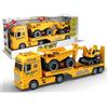 Teorema Play City Bisarca, Set 3 in 1 Veicoli Cantiere con Escavatore e Dumper, Luci e Suoni