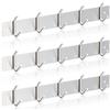 RICOO Appendiabiti da Parete MH028S-5x3 in Acciaio Inox Attaccapanni da Muro Design Moderno con 5 Ganci per Ingresso Cucina Bagno Montaggio Facile Argento