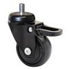WAGNER Ruota girevole ultra-turnable 360° - 3C - ruota da trasporto/ruota per mobili - nero, battistrada morbido, con vite di fissaggio 10 x 16 mm, diametro Ø 50 mm, freno, portata 50 kg - 01235266