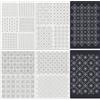DOODLREAM 14Pz Stabilizzatori per cucito a mano con texture geometrica idrosolubile, 21 x 29,7 cm Stabilizzatore per ricamo geometrico moderno Sashiko, 4 fogli con bastoncini per riparazioni e adesivi