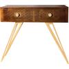 Arti&Mestieri consolle mayfair grande Caramello e oro trasparente in Ferro, ferro e resina per i pomelli 100x35x80h