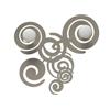 Arti&Mestieri Appendiabiti di design Ganci da parete con riccioli Arabesque Sabbia