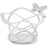 Arti&Mestieri cestino butterfly decorato Bianco in Ferro e polimetilmetacrilato 13x5cmdilatezza