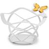Arti&Mestieri cestino butterfly decorato Bianco in Ferro e polimetilmetacrilato 13x5cmdilatezza