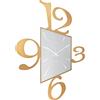 Arti&Mestieri orologio da muro geometrico big prospettiva Oro laccato in Ferro 70x100cmh
