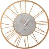 Arti&Mestieri Orologio da parete design Big 90 Oro laccato e marmo travertino
