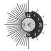 Arti&Mestieri Orologio da parete di design Miro Nero e bianco marmo