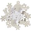 Arti&Mestieri orologio da parete con fiori daisy Avorio e bianco marmo in Ferro 40cmdidiametro