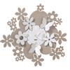Arti&Mestieri orologio da parete con fiori daisy Sabbia e bianco marmo in Ferro 40cmdidiametro