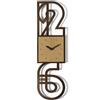 Arti&Mestieri orologio da parete di design neville Caramello Industrial/oro laccato in Ferro 20x70h cm