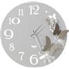 Arti&Mestieri Orologio da parete particolare Butterfly Flowers piccolo Bianco marmo e sabbia
