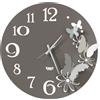 Arti&Mestieri Orologio da parete particolare Butterfly Flowers piccolo Fango e Alluminio