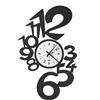 Arti&Mestieri Orologio da parete di design Lupin grande Nero e bianco marmo