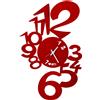 Arti&Mestieri Orologio da parete di design Lupin Rosso