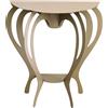 Arti&Mestieri piccola consolle elegante di design ballerina Beige in Ferro 80x35x80cmh