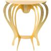 Arti&Mestieri piccola consolle elegante di design ballerina Oro in Ferro 80x35x80cmh