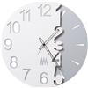 Arti&Mestieri Orologio da parete moderno Full Moon Bianco