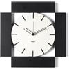 Arti&Mestieri orologio da parete minimal radical Nero/bianco marmo in Ferro 50x50h cm