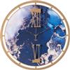 Arti&Mestieri orologio effetto marmo pregiato mood Oro laccato e marmo blu in Ferro Diametro63cm