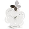 Arti&Mestieri orologio farfallina decorato Bianco in Ferro 13x17cmh