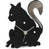 Arti&Mestieri orologio kat decorato Nero in Ferro e polimetilmetacrilato specchaito per il decoro 13,5x15cmh