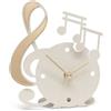 Arti&Mestieri orologio musica decorato Avorio in Ferro 13,5x15,5cmh
