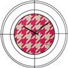Arti&Mestieri orologio nudo piccolo pied de poule magenta Nero ,pied de poule magenta in Ferro Diametro59cm