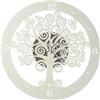 Arti&Mestieri orologio portafortuna grande albero della vita Bronzo e avorio in Ferro Diametro55cm