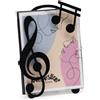 Arti&Mestieri porta foto musica Nero in Ferro e polimetilmetacrilato 11x13cmh(9,5x12,5formatodellafoto)