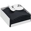 Arti&Mestieri porta salviette butterfly Bianco in Ferro 13x13x5cmh