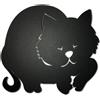 Arti&Mestieri Porta umidificatore di design Gatto Nero
