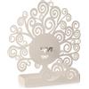 Arti&Mestieri Porta zampirone di design Albero della Vita da tavolo Avorio
