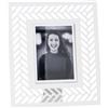 Arti&Mestieri Portafoto di design Milleintrecci grande Bianco marmo