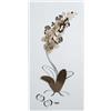 Arti&Mestieri Pannello decorativo moderno Orchidea Bianco e bronzo