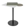 Arti&Mestieri tavolino da caffe kandy Base nera ,bianco marmo ,giada ,sabbia in Ferro 55x44Px55Hcm